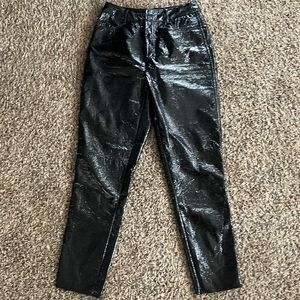 Stradivarius black leather pants, size 2, no tags but never worn.